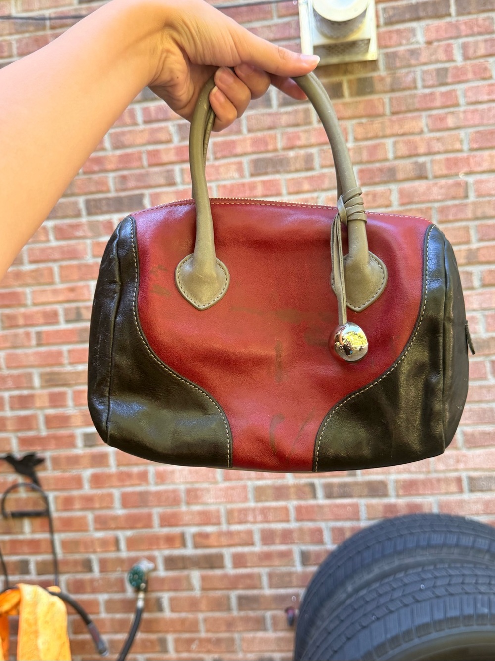 Furla Women’s Two-Tone Red Leather Bag
